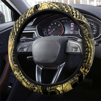 Taranaki Rugby New Zealand Steering Wheel Cover Aotearoa Maori Pukana Tiki Mascot