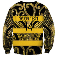 Taranaki Custom Rugby New Zealand Sweatshirt Aotearoa Maori Pukana Tiki Mascot
