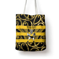 Taranaki Custom Rugby New Zealand Tote Bag Aotearoa Maori Pukana Tiki Mascot