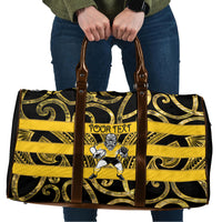 Taranaki Custom Rugby New Zealand Travel Bag Aotearoa Maori Pukana Tiki Mascot