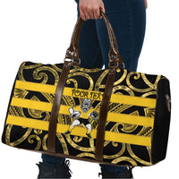 Taranaki Custom Rugby New Zealand Travel Bag Aotearoa Maori Pukana Tiki Mascot