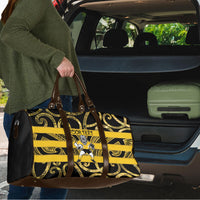 Taranaki Custom Rugby New Zealand Travel Bag Aotearoa Maori Pukana Tiki Mascot