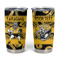 Taranaki Custom Rugby New Zealand Tumbler Cup Aotearoa Maori Pukana Tiki Mascot