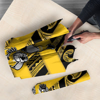 Taranaki Custom Rugby New Zealand Umbrella Aotearoa Maori Pukana Tiki Mascot