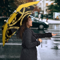 Taranaki Custom Rugby New Zealand Umbrella Aotearoa Maori Pukana Tiki Mascot