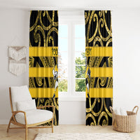 Taranaki Custom Rugby New Zealand Window Curtain Aotearoa Maori Pukana Tiki Mascot
