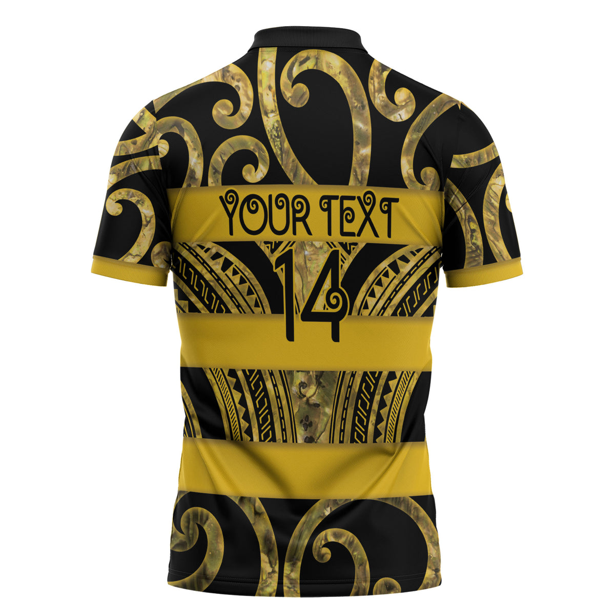 Taranaki Custom Rugby New Zealand Zipper Polo Shirt Aotearoa Maori Pukana Tiki Mascot