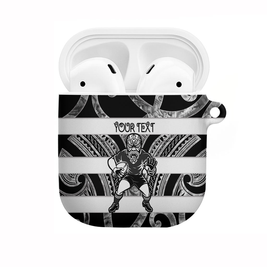 Hawke's Bay Custom Rugby New Zealand AirPods Case Aotearoa Maori Pukana Tiki Mascot