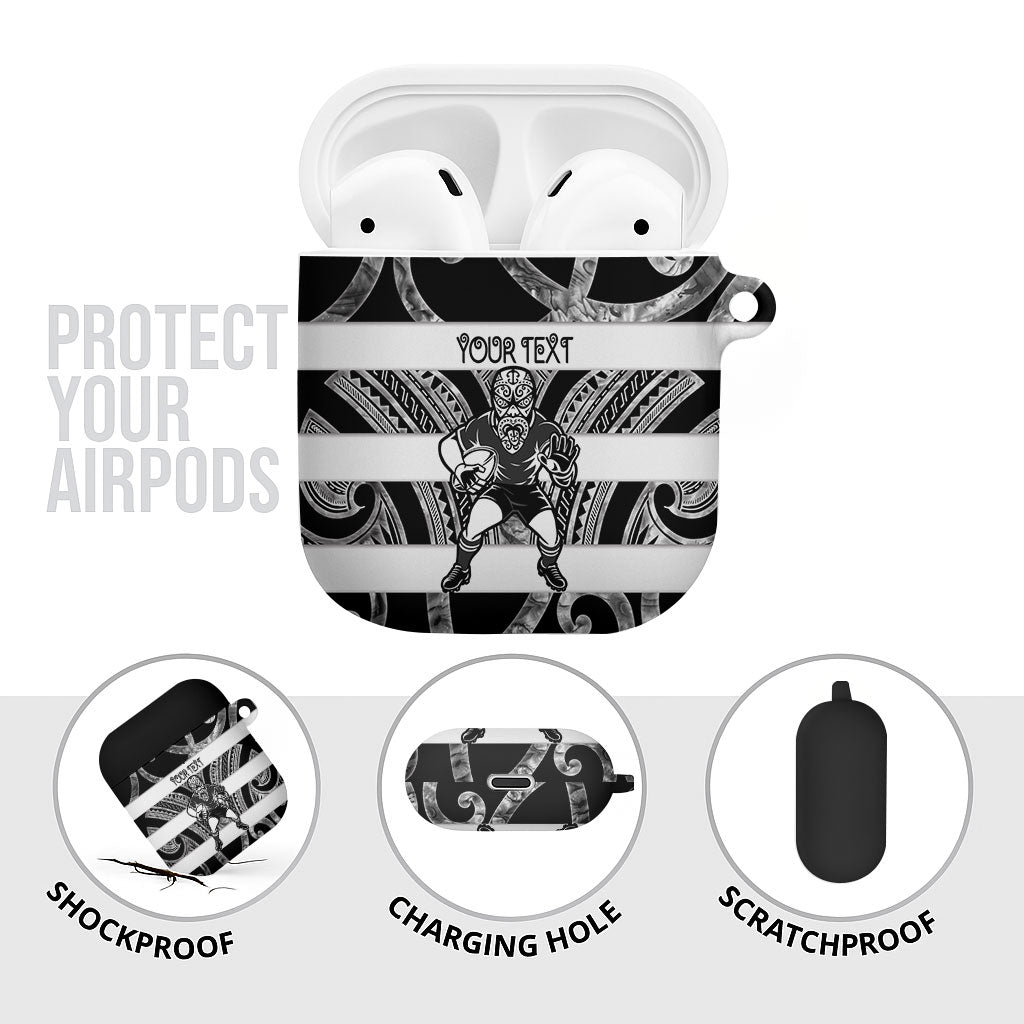 Hawke's Bay Custom Rugby New Zealand AirPods Case Aotearoa Maori Pukana Tiki Mascot