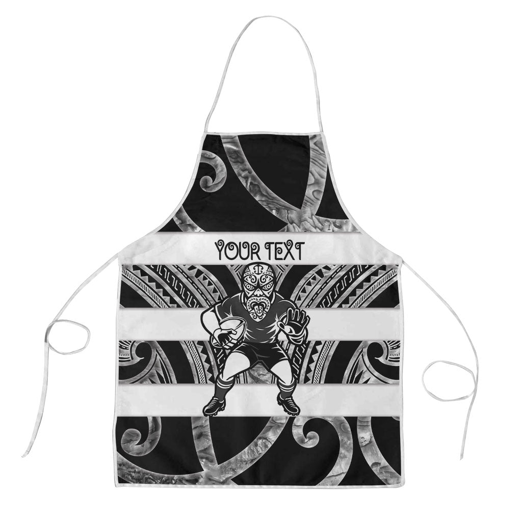 Hawke's Bay Custom Rugby New Zealand Apron Aotearoa Maori Pukana Tiki Mascot