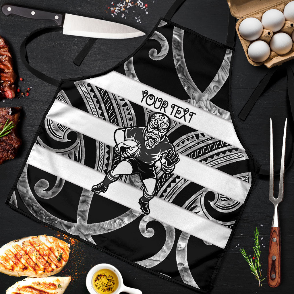 Hawke's Bay Custom Rugby New Zealand Apron Aotearoa Maori Pukana Tiki Mascot