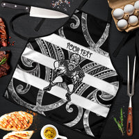 Hawke's Bay Custom Rugby New Zealand Apron Aotearoa Maori Pukana Tiki Mascot