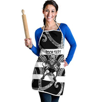 Hawke's Bay Custom Rugby New Zealand Apron Aotearoa Maori Pukana Tiki Mascot