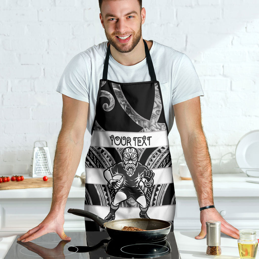 Hawke's Bay Custom Rugby New Zealand Apron Aotearoa Maori Pukana Tiki Mascot
