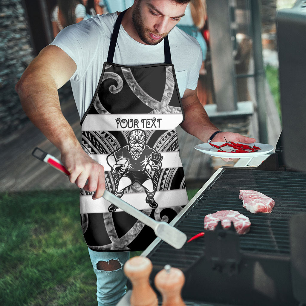 Hawke's Bay Custom Rugby New Zealand Apron Aotearoa Maori Pukana Tiki Mascot