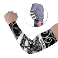 Hawke's Bay Custom Rugby New Zealand Arm Sleeves Aotearoa Maori Pukana Tiki Mascot