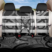 Hawke's Bay Custom Rugby New Zealand Back Car Seat Cover Aotearoa Maori Pukana Tiki Mascot
