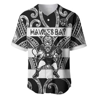 Hawke's Bay Custom Rugby New Zealand Baseball Jersey Aotearoa Maori Pukana Tiki Mascot