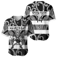 Hawke's Bay Custom Rugby New Zealand Baseball Jersey Aotearoa Maori Pukana Tiki Mascot