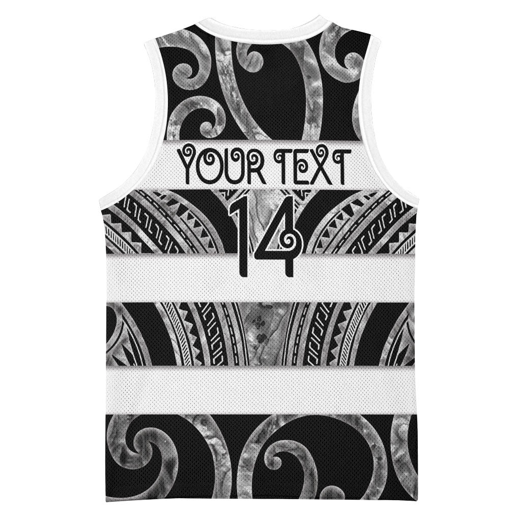 Hawke's Bay Custom Rugby New Zealand Basketball Jersey Aotearoa Maori Pukana Tiki Mascot