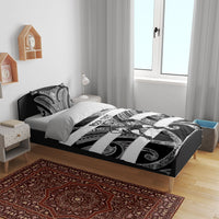 Hawke's Bay Custom Rugby New Zealand Bedding Set Aotearoa Maori Pukana Tiki Mascot