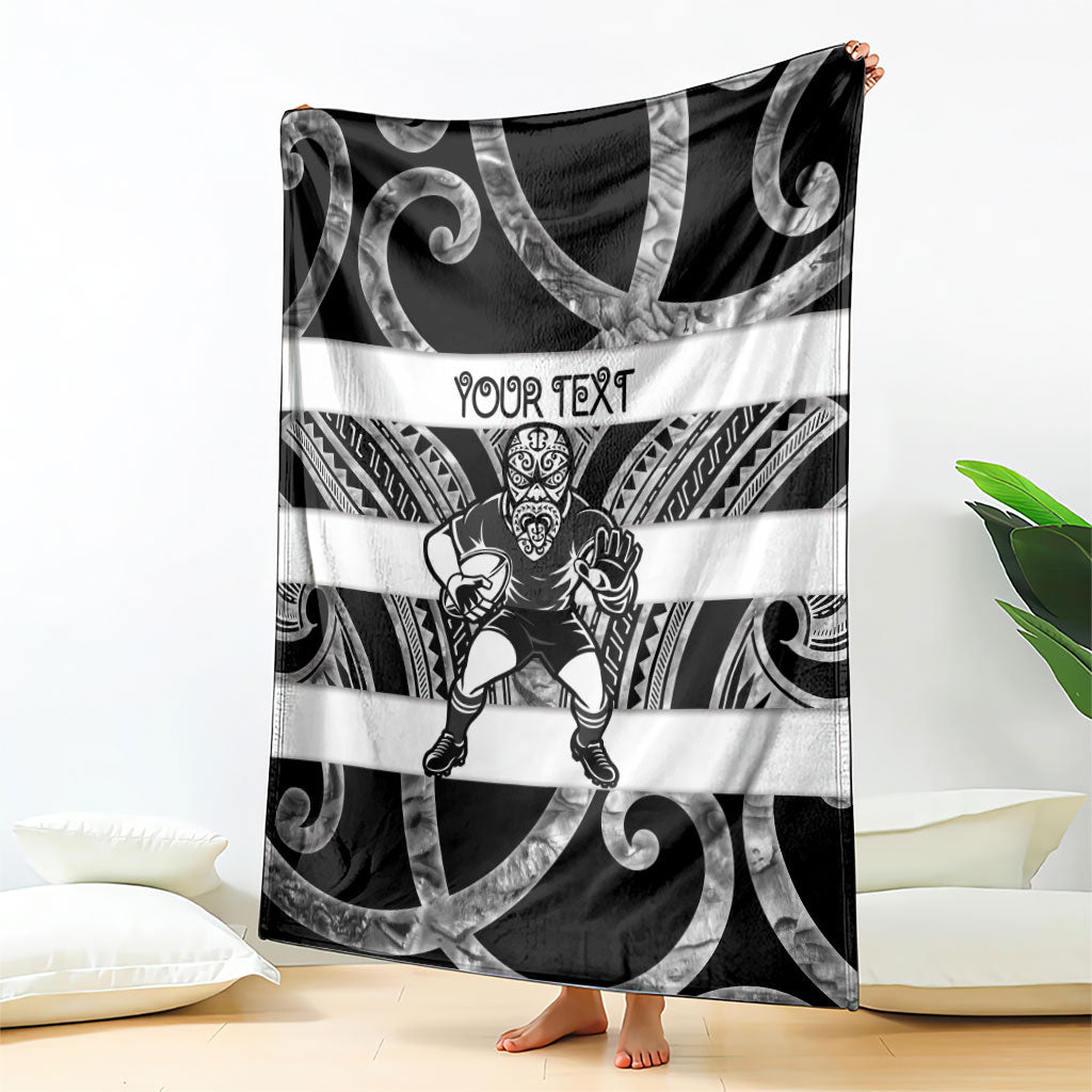 Hawke's Bay Custom Rugby New Zealand Blanket Aotearoa Maori Pukana Tiki Mascot