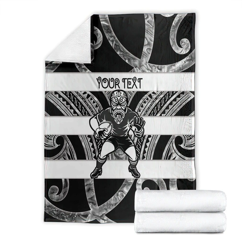 Hawke's Bay Custom Rugby New Zealand Blanket Aotearoa Maori Pukana Tiki Mascot