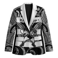 Hawke's Bay Custom Rugby New Zealand Blazer Aotearoa Maori Pukana Tiki Mascot