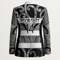 Hawke's Bay Custom Rugby New Zealand Blazer Aotearoa Maori Pukana Tiki Mascot