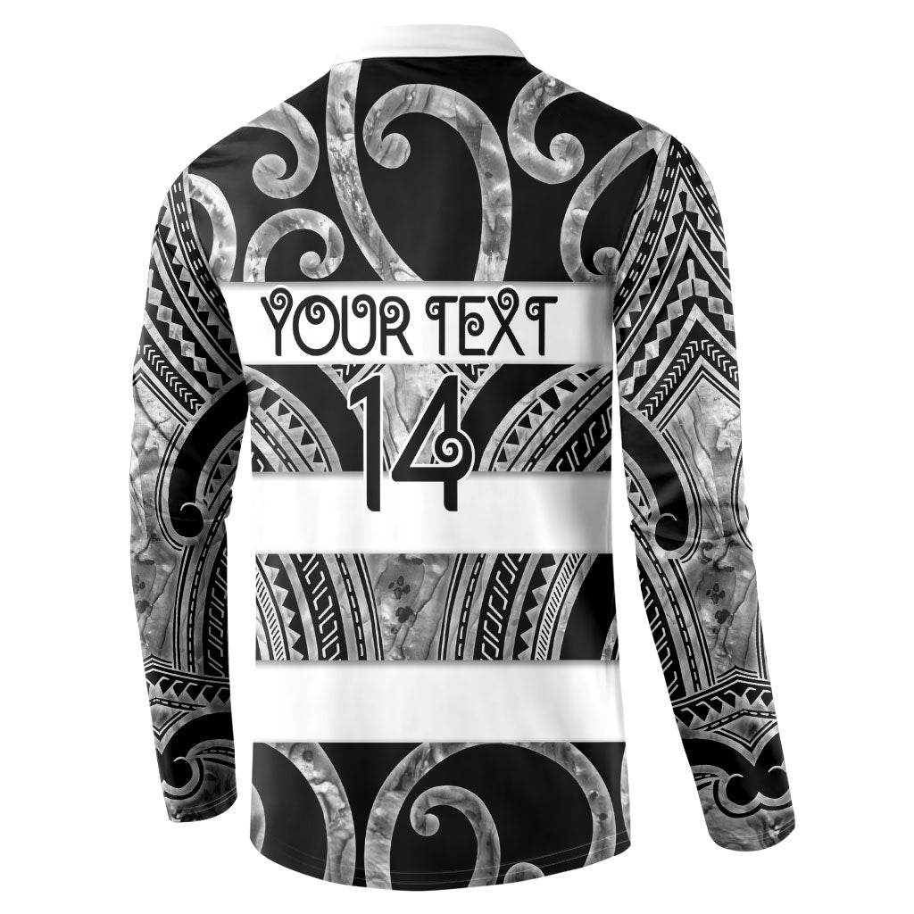 Hawke's Bay Custom Rugby New Zealand Button Sweatshirt Aotearoa Maori Pukana Tiki Mascot