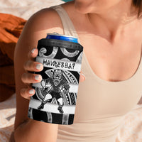 Hawke's Bay Custom Rugby New Zealand 4 in 1 Can Cooler Tumbler Aotearoa Maori Pukana Tiki Mascot