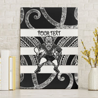 Hawke's Bay Custom Rugby New Zealand Canvas Wall Art Aotearoa Maori Pukana Tiki Mascot