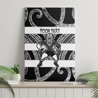 Hawke's Bay Custom Rugby New Zealand Canvas Wall Art Aotearoa Maori Pukana Tiki Mascot