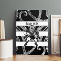 Hawke's Bay Custom Rugby New Zealand Canvas Wall Art Aotearoa Maori Pukana Tiki Mascot