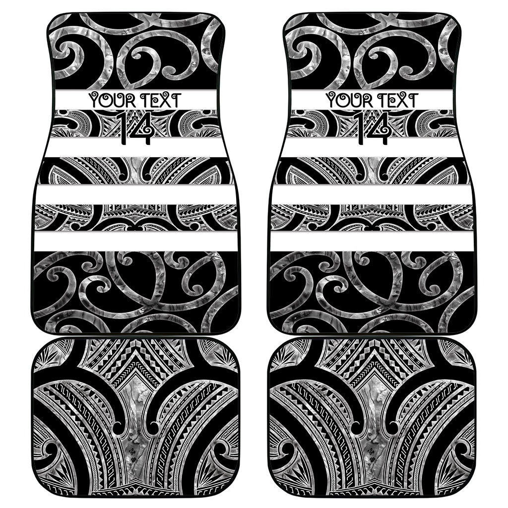 Hawke's Bay Custom Rugby New Zealand Car Mats Aotearoa Maori Pukana Tiki Mascot