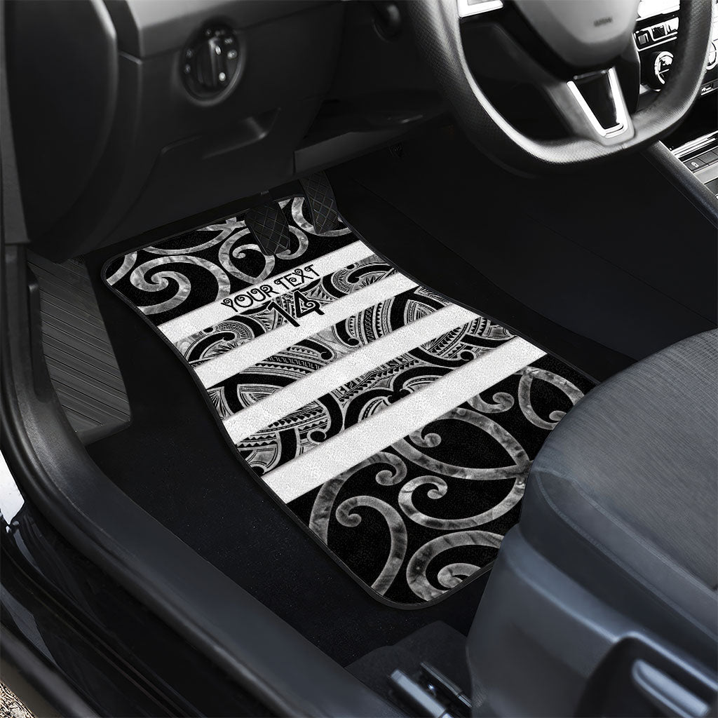 Hawke's Bay Custom Rugby New Zealand Car Mats Aotearoa Maori Pukana Tiki Mascot