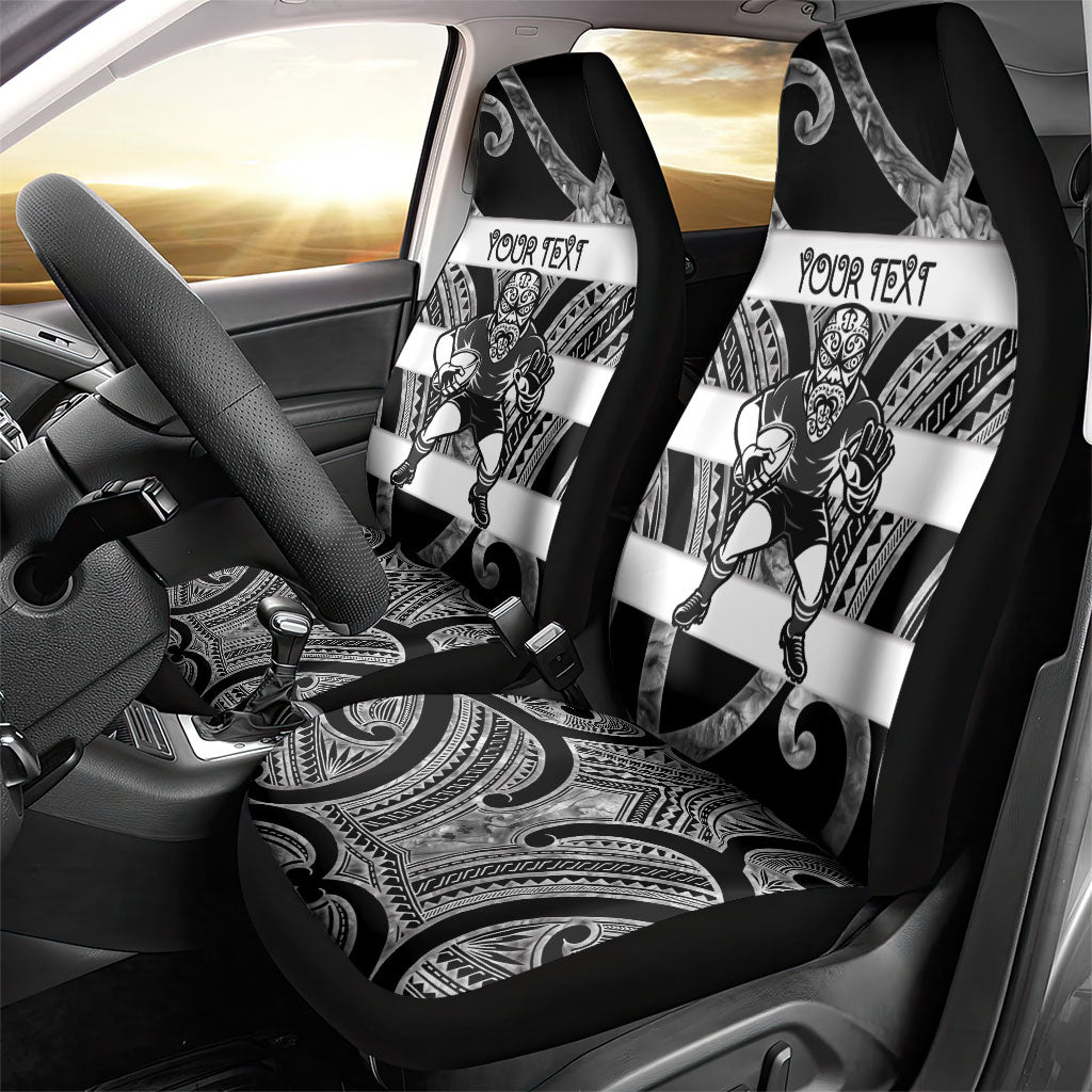 Hawke's Bay Custom Rugby New Zealand Car Seat Cover Aotearoa Maori Pukana Tiki Mascot