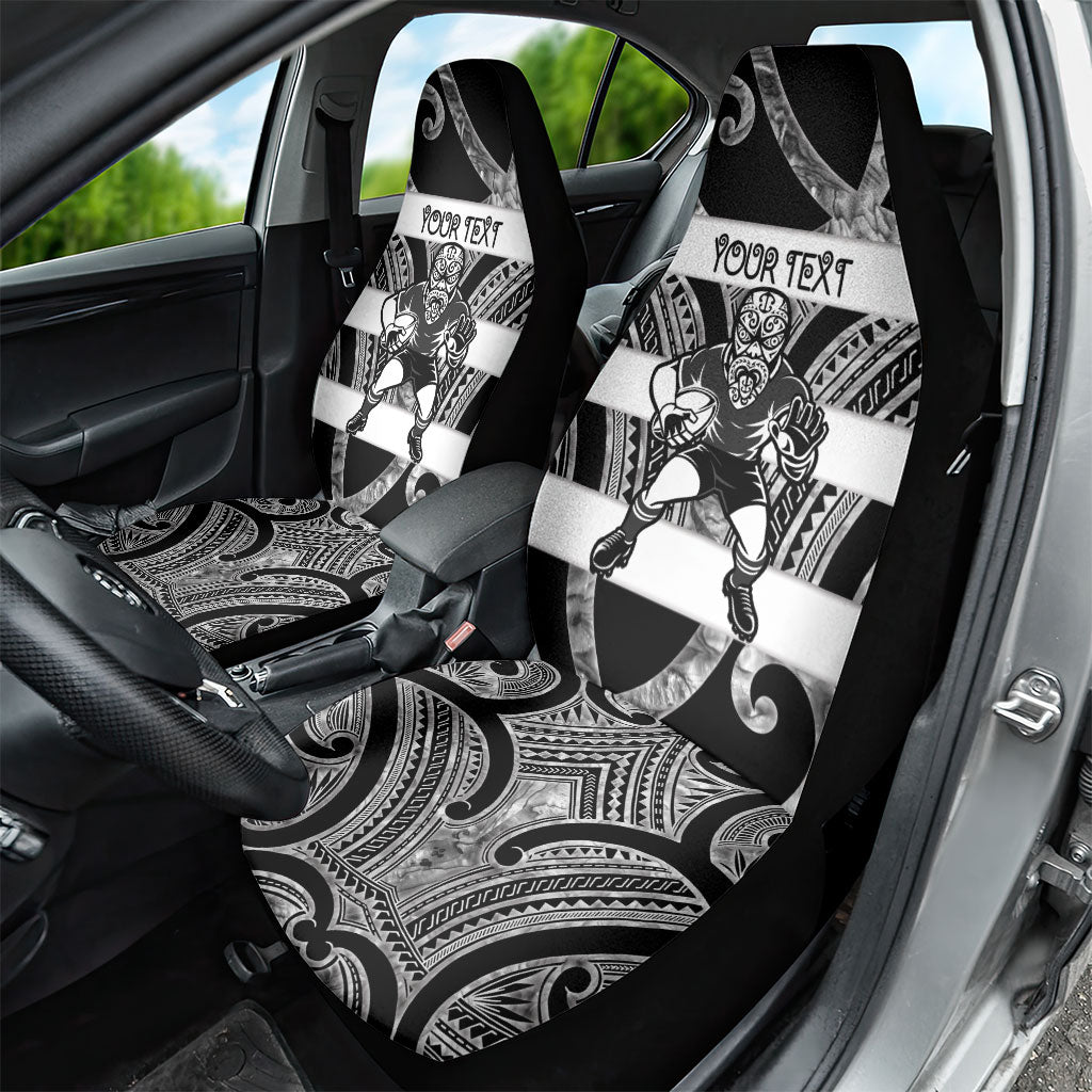 Hawke's Bay Custom Rugby New Zealand Car Seat Cover Aotearoa Maori Pukana Tiki Mascot