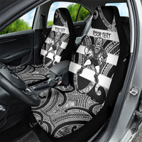 Hawke's Bay Custom Rugby New Zealand Car Seat Cover Aotearoa Maori Pukana Tiki Mascot