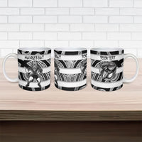 Hawke's Bay Custom Rugby New Zealand Ceramic Mug Aotearoa Maori Pukana Tiki Mascot