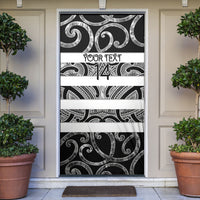Hawke's Bay Custom Rugby New Zealand Door Cover Aotearoa Maori Pukana Tiki Mascot