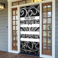 Hawke's Bay Custom Rugby New Zealand Door Cover Aotearoa Maori Pukana Tiki Mascot