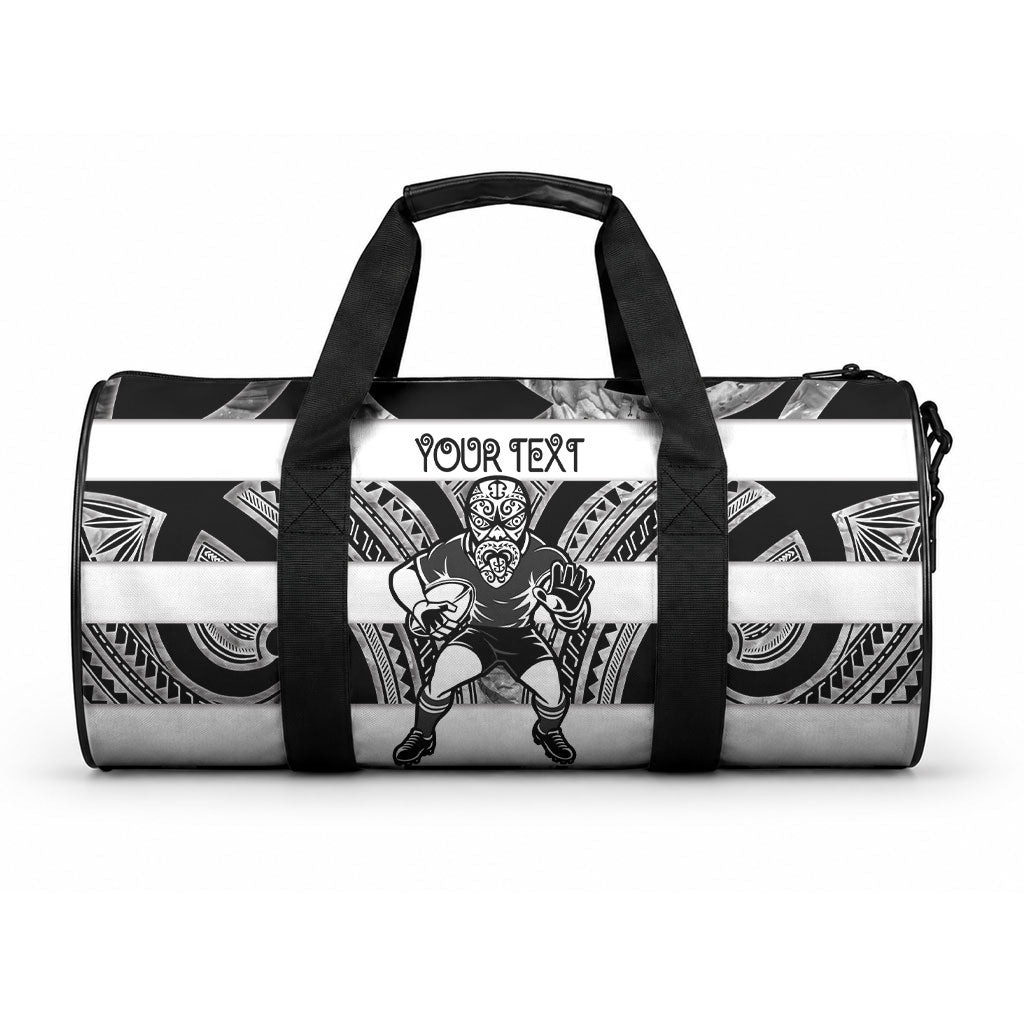 Hawke's Bay Custom Rugby New Zealand Duffle Bag Aotearoa Maori Pukana Tiki Mascot