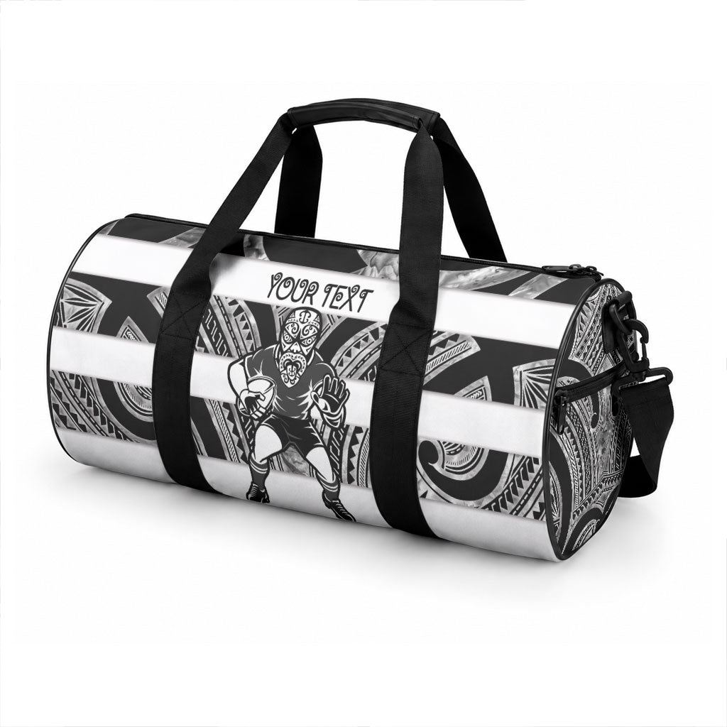 Hawke's Bay Custom Rugby New Zealand Duffle Bag Aotearoa Maori Pukana Tiki Mascot