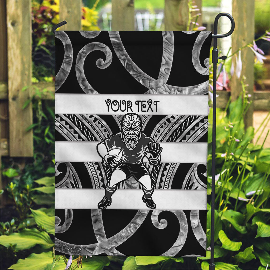 Hawke's Bay Custom Rugby New Zealand Garden Flag Aotearoa Maori Pukana Tiki Mascot