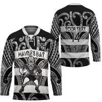 Hawke's Bay Custom Rugby New Zealand Hockey Jersey Aotearoa Maori Pukana Tiki Mascot