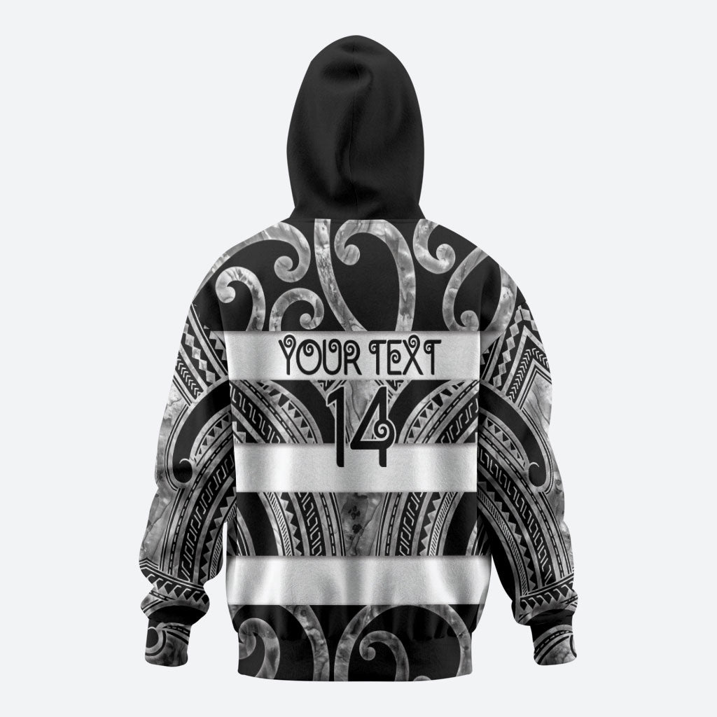 Hawke's Bay Custom Rugby New Zealand Hoodie Aotearoa Maori Pukana Tiki Mascot