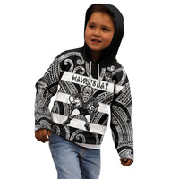 Hawke's Bay Custom Rugby New Zealand Kid Hoodie Aotearoa Maori Pukana Tiki Mascot