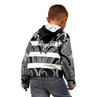 Hawke's Bay Custom Rugby New Zealand Kid Hoodie Aotearoa Maori Pukana Tiki Mascot