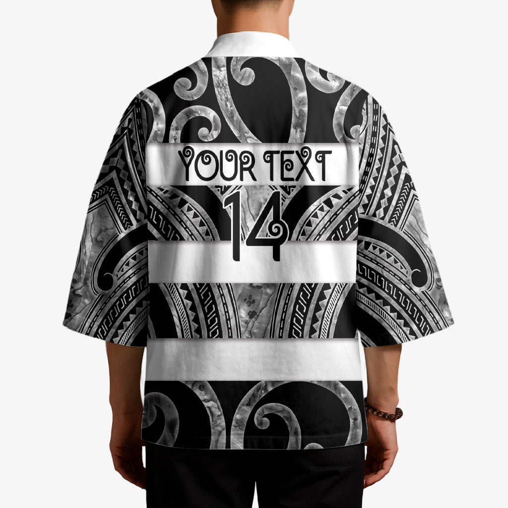 Hawke's Bay Custom Rugby New Zealand Kimono Aotearoa Maori Pukana Tiki Mascot
